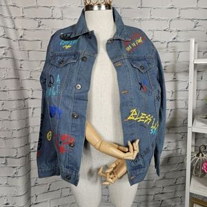 Graffiti Denim Jacket NWT